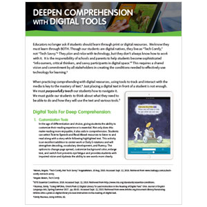 Deepen Comprehension With Digital Tools
