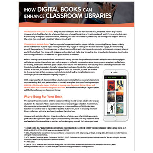 How Digital Books Can Enhance Classroom Libraries