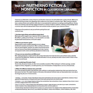 Pair Up: Partnering Fiction & Nonfiction in Classroom Libraries